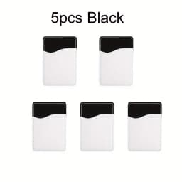 5/10pcs Sublimation Blanks Phone Wallet, PU Leather Phone Card Holder for Back of Phone, DIY Credit Card Pocket for Phone Case
