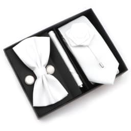 New Style Tie Set Solid Color Plaid Pink Purple Yellow Necktie Bowtie Cufflink Brooch For Groom Wedding Party Gift Box Accessory