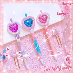 pretty stationery items back to school Writing pens heart love gel pens Elegant pens Kawaii Stationery supplies cute pens