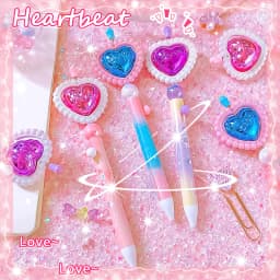 pretty stationery items back to school Writing pens heart love gel pens Elegant pens Kawaii Stationery supplies cute pens