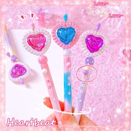 pretty stationery items back to school Writing pens heart love gel pens Elegant pens Kawaii Stationery supplies cute pens