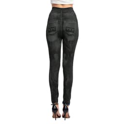 PD396 Snowflake Imitation Denim Leggings Slim Fit Elastic Waist Leggings, European and American Fashion High Elastic Leggings