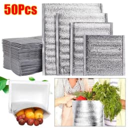 Aluminum Foil Cooler Bag Insulation Folding Picnic Portable Food Thermal Packing Bag Food Delivery Drink Carrier Insulated Bag