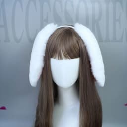 Funny Upright or Lop-ear Plush Bunny Ear Hair Hoops Women Girl Headband Cosplay Costume Accessories Party Headgear for Christmas