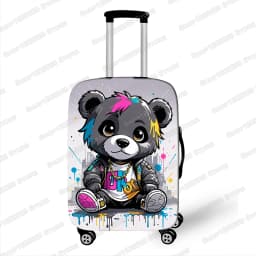 Graffiti Female Bear Doll Luggage Cover for Travel Women Men Travel Accessories Anti-dust Elastic Suitcase Trolley Case Covers