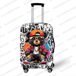 Graffiti Female Bear Doll Luggage Cover for Travel Women Men Travel Accessories Anti-dust Elastic Suitcase Trolley Case Covers