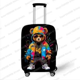 Graffiti Female Bear Doll Luggage Cover for Travel Women Men Travel Accessories Anti-dust Elastic Suitcase Trolley Case Covers