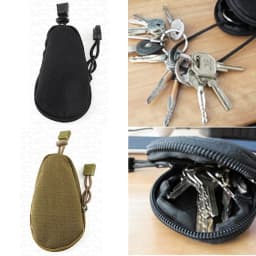 Portable Mini Key Holder Oxford Cloth Mini Zipper Case Key Organizer Multipurpose Men Coin Purses for Outdoor