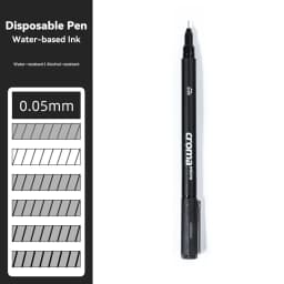 Pigment Liner Pigma Pen 0.1mm/0.03mm/0.05mm/0.5mm/1mm Different Tip Black Fineliner for Sketching Drawing Micron Ink Marker Pen