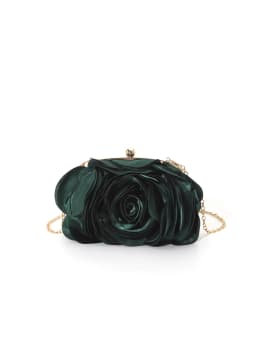 Vintage Evening Bag Rose Flower Bride Small Clutch Purse For Dress Party Handbag Wedding Wallet Women Floral Chain Lady Clutches