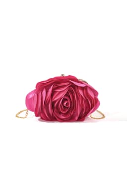 Vintage Evening Bag Rose Flower Bride Small Clutch Purse For Dress Party Handbag Wedding Wallet Women Floral Chain Lady Clutches