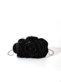 Vintage Evening Bag Rose Flower Bride Small Clutch Purse For Dress Party Handbag Wedding Wallet Women Floral Chain Lady Clutches