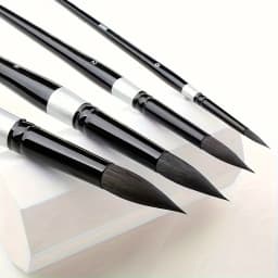 7/14pcs Round Squirrel Hair Paint Brush Set for Watercolor, Inks, Gouache & Tempera, Professional Artist Quality, Wood Handle