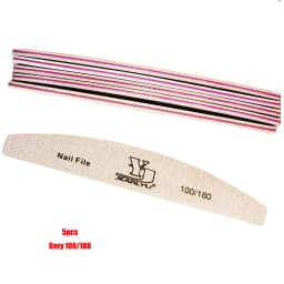 5/25Pcs/Lot Nail File Mix Color 80/100/150/180/240 Grit Professional Sandpaper Cuticle Remover Buffer Files Manicure Tool Set