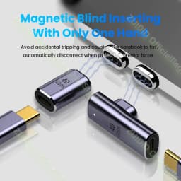 USB4.0 Thunderbolt3 Magnetic Adapter USB C To Type C 40Gbps 100W Fast Charging Magnet Converter Cable 8K@60Hz USB Type C Adapter