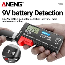 ANENG BT-168 PRO Digital Lithium Battery Capacity Tester Checkered Load Analyzer Display Check AAA AA Button Cell Universal Test