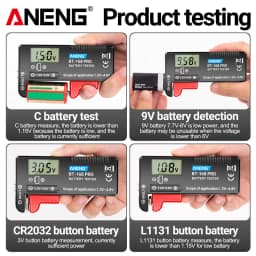 ANENG BT-168 PRO Digital Lithium Battery Capacity Tester Checkered Load Analyzer Display Check AAA AA Button Cell Universal Test