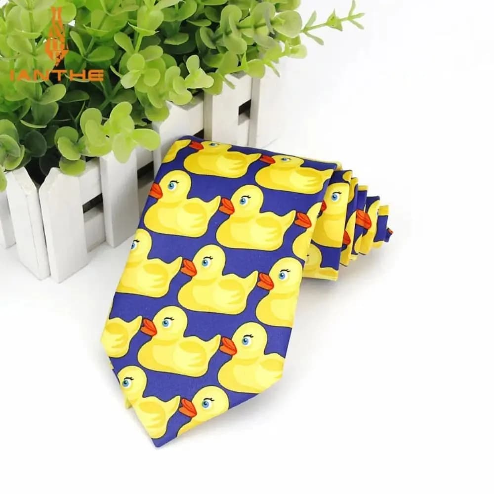 Brand New Hot Fashion Brand New Barney's How I Met Your Mother Ducky Tie Yellow Rubber Duck Necktie Ties Barney Ducky