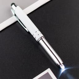 3-in-1 Multi-function Metal Capacitive Pen Portable Ballpoint Pen Outdoor Tool Pen With Light Touch Screen Pen