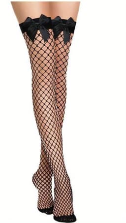 WomenCostume Set Black Bunny Ears Rabbit BowtieCuffs Tail Black Fishnet Stockings Suit Girls Accessory for EASTERCosplay Party