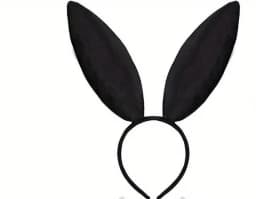 WomenCostume Set Black Bunny Ears Rabbit BowtieCuffs Tail Black Fishnet Stockings Suit Girls Accessory for EASTERCosplay Party