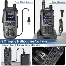 Baofeng UV 21 Pro Wireless Copy Frequency Walkie Talkie 16 KM AM Long Range Waterproof Multi-Band Type-C Charger Ham Radio UV 5R