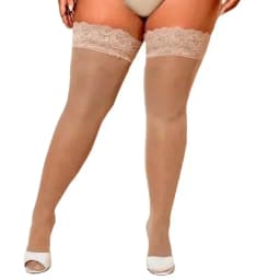 Large Plus Size Lace Stockings Sexy Sheer Over Knee Thigh High Gothic Fishnet Long Socks for Oversized Women XXXXXL Black White