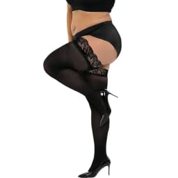 Large Plus Size Lace Stockings Sexy Sheer Over Knee Thigh High Gothic Fishnet Long Socks for Oversized Women XXXXXL Black White