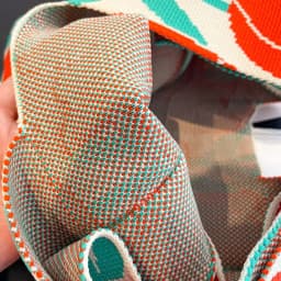 Women Handmade Knit Handbag Mini Knot Wrist Bag Japanese Casual Color Wide Stripe Plaid Tote Bag Student Reusable Shopping Bags