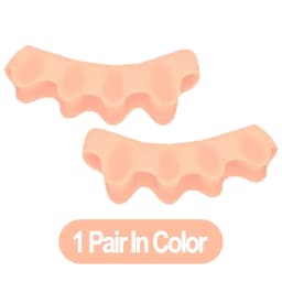 1 Pair Silicone Toe Separator Bunion Corrector Hammer Toe Corrector Soft Silicone Material for Toe Separation Foot Care Tool