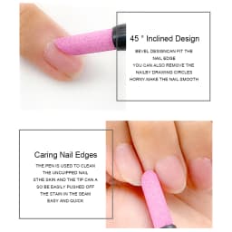 Quartz Stone Scrub Nail File Rods Cuticle Remover Dead Skin Remover Perfect Gift Lightweight Portable Handy Use Manicure Tools