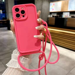 Phone Case For iPhone 11 12 13 14 15 16 17 18 Pro Max 17 Air 16E Crossbody Adjustable Lanyard Strap Rope Soft Cover