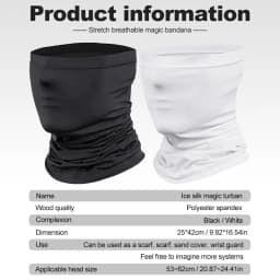 Cycling Face Mask Absorb Sweat Breathable Fishing Training Sport UV Face Scarf Neck Gaiter Summer Face Bandana