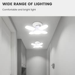 E27 Fan Shape Foldable 28W LED Bulb AC220V/110V Deformation for Home Ceiling Lights Warehouse and Garage White Light 6500K Bulb