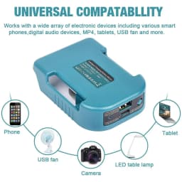For Makita 18V With USB With Type-C Battery Holder For Makita 18V Battery BL1840 BL1850 BL1860 Charger Adapter Charging