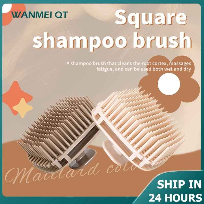 1pcs Silicone Shampoo Brush Head Scalp Massage Comb Hair Washing Comb Body Massage Shower Brush Salon Hairdressing Tool