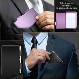 Clamshell Notebook Metal Memo Pads Creative Notebooks Office Notepad Pocket Pen Holder Memorandum Do List Smooth Writing Plan