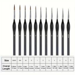 9/10/11/22pcs Fine Detail Paint Brush Set - Sturdy & Precise Miniature Brushes - Ideal for Model & Art Painting