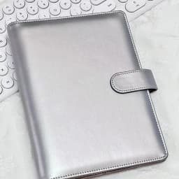 A5  Sliver PU DIY Binder Notebook Cover Diary Agenda Planning Paper Cover School Stationery