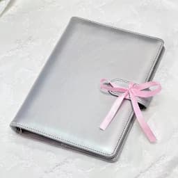 A5  Sliver PU DIY Binder Notebook Cover Diary Agenda Planning Paper Cover School Stationery