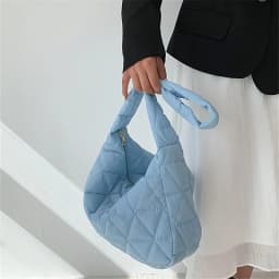 Stylish Quilted Puffer Crossbody Tote Bag ,Ideal for Daily Use - Fashionable Shoulder Bag with Convenient Quilt Stitch Design