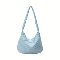 Stylish Quilted Puffer Crossbody Tote Bag ,Ideal for Daily Use - Fashionable Shoulder Bag with Convenient Quilt Stitch Design