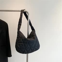Stylish Quilted Puffer Crossbody Tote Bag ,Ideal for Daily Use - Fashionable Shoulder Bag with Convenient Quilt Stitch Design