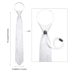 Men's Zipper Ties Pre-tied 8CM Lazy Necktie with Pocket Square Cufflinks for Business Wedding Prom Men Accessories Gravats Gift