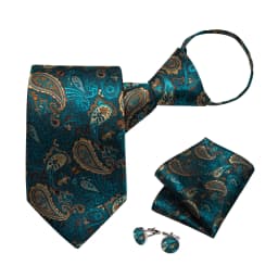 Men's Zipper Ties Pre-tied 8CM Lazy Necktie with Pocket Square Cufflinks for Business Wedding Prom Men Accessories Gravats Gift