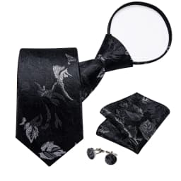 Men's Zipper Ties Pre-tied 8CM Lazy Necktie with Pocket Square Cufflinks for Business Wedding Prom Men Accessories Gravats Gift