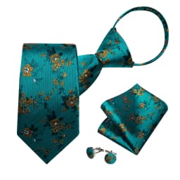 Men's Zipper Ties Pre-tied 8CM Lazy Necktie with Pocket Square Cufflinks for Business Wedding Prom Men Accessories Gravats Gift