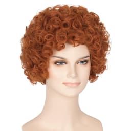 Hair Women Short Curly Red Orange Wig Halloween Cosplay Costume Wig Helen roper Mrs roper Wigs Party Costume