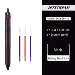 Uni Colored Ballpoint Pen, Jetstream 0.5/0.7mm 3 in 1 Multi Pens, Low Viscosity Ultra-smooth Oil Ink Non-slip Comfort Stationery