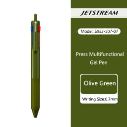 Uni Colored Ballpoint Pen, Jetstream 0.5/0.7mm 3 in 1 Multi Pens, Low Viscosity Ultra-smooth Oil Ink Non-slip Comfort Stationery